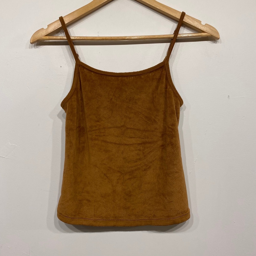 Skims Terry Tank Top Womens Small Brown Ochre Terry Cloth‎ Camisole Loungewear